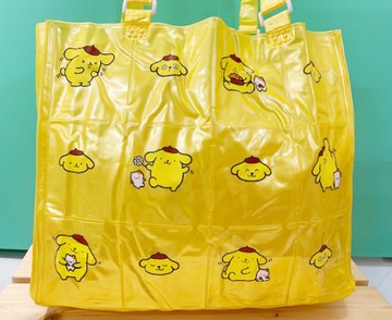 【震撼精品百貨】Pom Pom Purin 布丁狗~Sanrio 布丁狗充氣防水手提包/透明防水包-黃布丁#87935