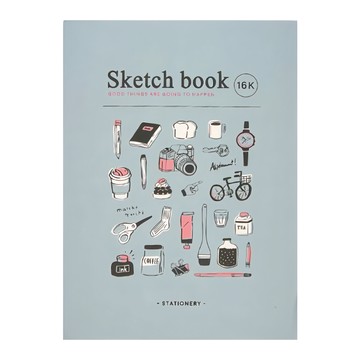 CCHING 青青文具 設計大學繪本書 簡單生活 素描本 100G素描紙  16開  128張