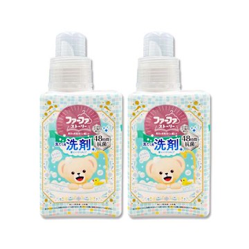 (2瓶超值組)日本NS FAFA熊寶貝-繪本系列高滲透潔淨消臭香氛洗衣精450ml/瓶-麝香(衣物淨味去漬清潔露,室內晾曬洗滌,長效清新約48HR)