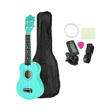 Saturey Ukulele Ukulele Soprano 21 inch 12 Fret Basswoood Beginner Ukelele Strings Guitar Musical Instrument Instrument Ukele (Color B, Size 21