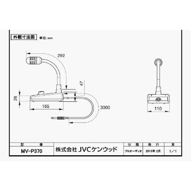 JVC 単一指向性マイクロホン MV-P370