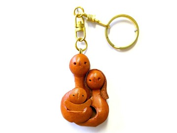 Family Art 真皮鑰匙圈 日本手工製作 立體造型 VANCA
