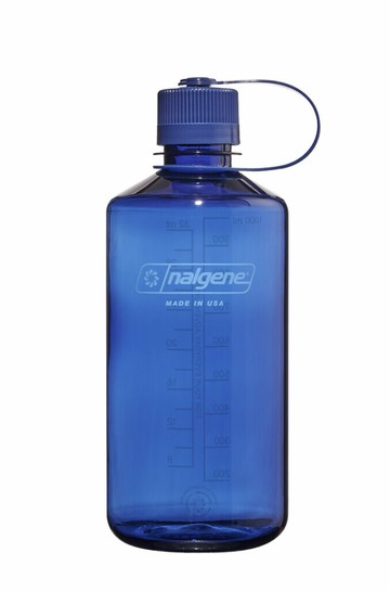 美國 《Nalgene》 專業水壺 1000cc 窄嘴水壼 2021-3232 Denim 丹寧