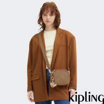 Kipling 棕褐色輕巧兩用側背後背包-CAHIR