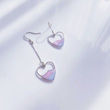 雲海系列 | 雲海之心 925銀針 可改耳夾