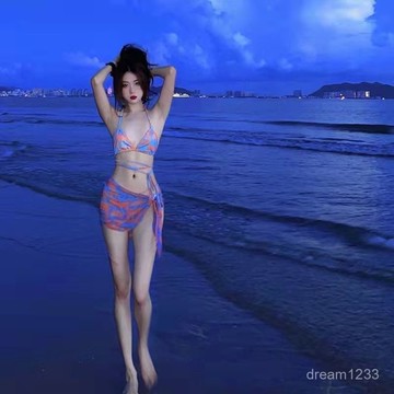 【限時特惠】 泳衣女2022新款爆款ins網紅風性感分體複古辣妹比基尼泡溫泉泳裝 泳衣 比基尼 泳裝