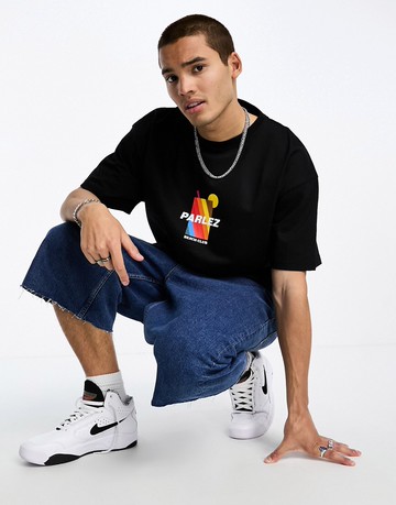 Parlez cabane oversize t-shirt in black
