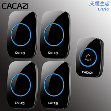 【一拖四遠距離】無線門鈴 電子門鈴 家用門鈴 遙控門鈴 呼叫器 免佈線安裝 大音量 防水設計 老人看護 病房呼叫