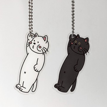 cheeky cheeky 厚面子 快抓緊! 厚面貓 黑貓 壓克力鑰匙圈 匙扣