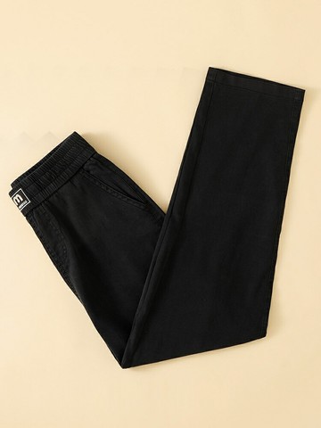 天絲直筒牛仔褲女夏季薄款大碼寬松小個子冰絲高腰垂感窄版闊腿褲