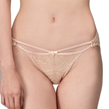 SWEAR 思薇爾 香榭巴黎系列 M-XL 蕾絲 低腰 三角 女內褲 (萱草膚)