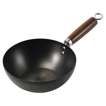PEARL LIFE 珍珠金屬 氮化處理鐵煎鍋 HC-553 黑色  20cm  1入