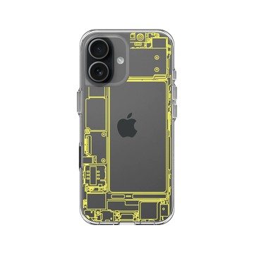 iPhone 17 Clear Case（相機按鈕） 透明 - JOCR - Inside an iPhone - Yellow