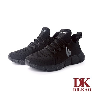 【DK 氣墊鞋】潮男必備飛織氣墊男鞋 72-1123-90 黑色