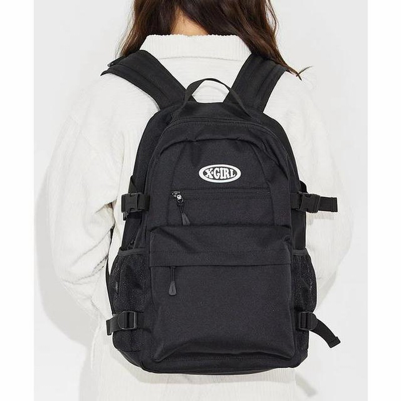 エックスガール X-GIRL OVAL LOGO BACKPACK オーバルロゴ バック