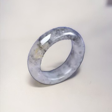 冰種飄烏雞翡翠戒指戒圈 | 國際10圍 | 天然緬甸玉翡翠A貨 | 送禮