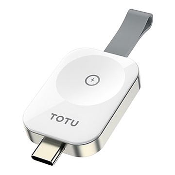 TOTU 拓途 鋅系列 TO Type-C 2.5W 攜帶型磁吸無線充電器  Apple Watch 3~9代/Ultra系列  白色  1個