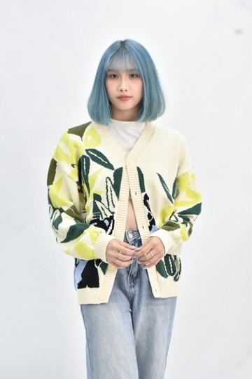 (M) kenzo 排扣杏色外套