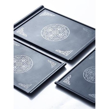 酒店新中式茶盤茶具托盤家用放茶杯復古輕奢中國風客廳會議室茶水