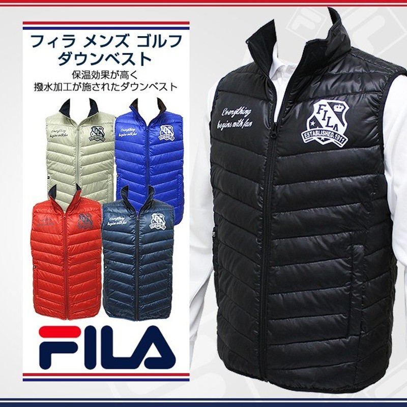 フィラ ダウンベスト 保温効果 撥水加工 ダウンベスト メンズ ゴルフウェア FILA Golf 786-210 通販  LINEポイント最大0.5%GET | LINEショッピング