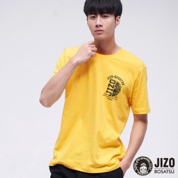 地藏小王 BLUE WAY – 文字半臉短TEE(黃)