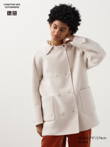 雙面織紋短大衣