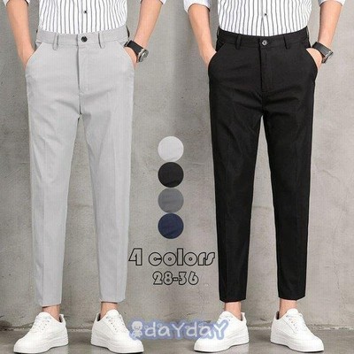 スラックス メンズ 九分丈 スリム ビジネススラックス 無地 メンズ ズボン スーツパンツ 細身 美脚 春夏秋 通勤紳士 お洒落 おしゃれ 大きい サイズ ズボン 4色 通販 Lineポイント最大get Lineショッピング