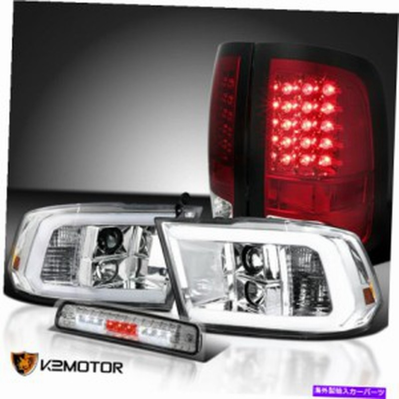 Usヘッドライト Fit 09 13ドッジram Ledバープロジェクターヘッドライト 赤テールライト 3rdブレーキ Fit 09 13 Dodge 通販 Lineポイント最大get Lineショッピング