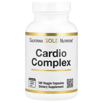 California Gold Nutrition, Cardio Complex 含 CardioAmino 混合物、CardioPhyto 混合物和輔酶 Q10，180 粒素食膠囊