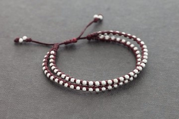 手鐲雙串勃艮第友誼打結