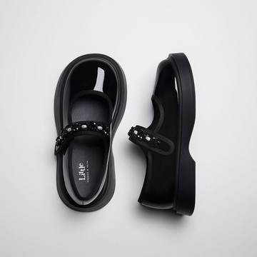 兒童小花漆皮瑪莉珍鞋