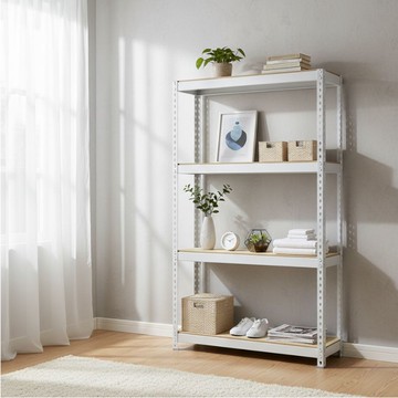 收納層架｜白色免螺絲角鋼｜長105、120公分