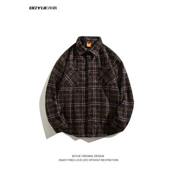 BOYUE帛躍小香風格子外套秋冬韓版高級感百搭輕熟風休閑男女夾克