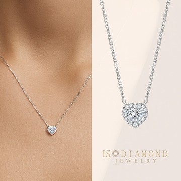 IS DIAMOND IGI 無螢光50分鑽石項鍊套鍊 D /VS高規格 滿鑽愛心(培育鑽石)