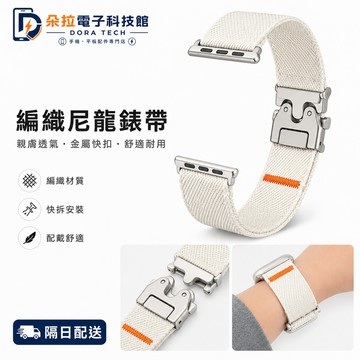 新款 降落傘金屬卡扣 尼龍錶帶 適用 Apple Watch 12 11 10 9 8 SE 錶帶 42mm 46mm