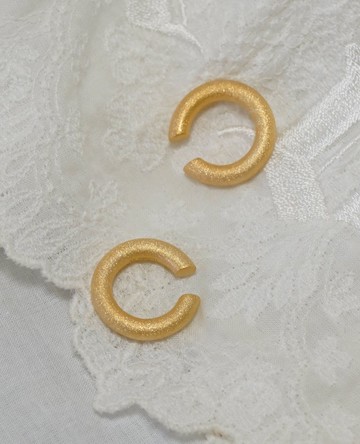 SV Diamond blast hoop earcuff 鑽石噴砂圈形耳扣