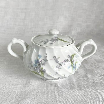 糖罐 利摩日（Limoges）Haviland 鈴蘭・勿忘草 Limoges 12TWdt27-5