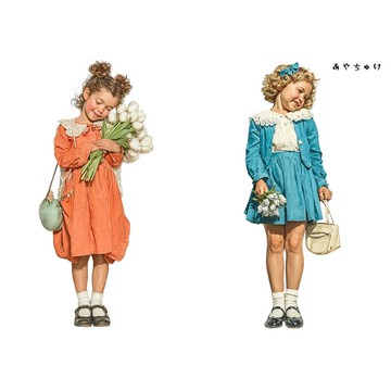 【4 月新品 1】08-121-0070 人物貼紙 春日復古風