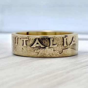 義大利錢幣戒指 女款, 義大利戒指 男款, 義大利戒指 黃銅, 義大利錢幣戒指 少女款