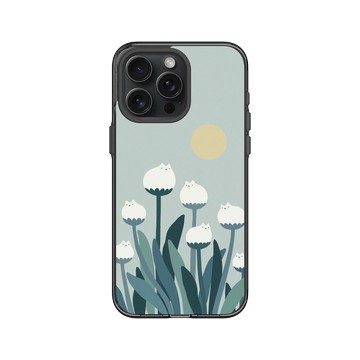 iPhone 15 Pro Max Clear 酷墨灰 - ilovedoodle (Lim Heng Swee) - White Cat Flowers - 白貓花朵