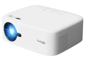 日本代購 FunLogy 投影機 小型投影儀  HOME2 小型家用 智能手機 DVD 移動投影儀 200 ANSI 流明家庭影院電視 DVD 有線連接 iPhone 連接高清 iPhone PC 遊戲 PC USB SD iPad 電影