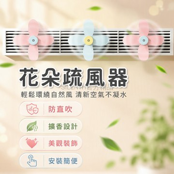 台灣出貨 ABS 花型葉片疏風器 卡扣背膠兩用安裝 臥室辦公室擋風板 香薰不凝水設計