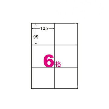 華麗牌 阿波羅 A4 電腦列印標籤 6格 1000張入 / 箱 WL-9606-1K【APP滿額下單10%點數(單一帳號最高5000點)】1/31止