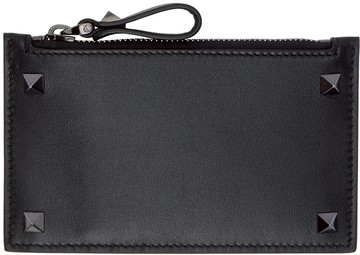 Valentino Garavani 黑色 Rockstud 卡包