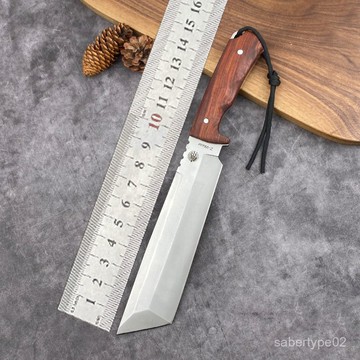 高硬度切刀戶外砍柴野營刀登山釣魚柴刀一體龍骨野外米勒砍柴刀 SEMS