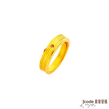 J’code真愛密碼 許定終身黃金/水晶女戒指