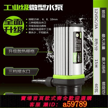 【台灣公司 可打統編】微動力12v小水泵抽水家用型220V潛水自吸微型全自動開 ??槽鉆孔機泵