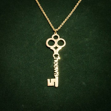 自定義鍵名項鍊鍍金