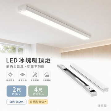 LED 冰塊吸頂燈 壁燈 泛光吸頂燈 2尺 4尺 簡約北歐風 白光/自然光 好商量~【APP滿額下單10%點數(單一帳號最高1000點)】9/30止