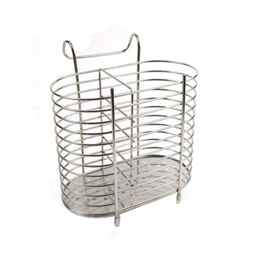 不銹鋼筷子筒二格掛式筷籠子瀝水防霉家用筷籠餐具筒廚房收納盒